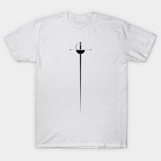 Black Cup Rapier Sword T-Shirt by PabloDeChenez